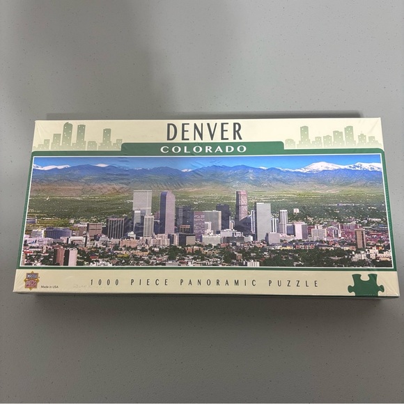 Master Pieces NEW SEALED Denver Colorado 1000 Piece Puzzle Panoramic Made in USA - Picture 1 of 5